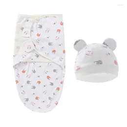Roupas conjuntos de roupas Baby Swaddle Wrap Hat Born Sleeps Mack para 3-5 kg ​​menino/menina saco de dormir Muslina infantil