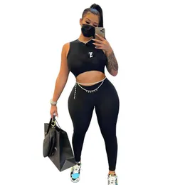 2023 Spring Women Tracksuits Crop top tank e calça curta fêmea xxl plus size esportes de duas peças de roupas de rua