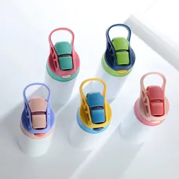 12 once Sublimazione Sippy Cup STRAIGHT Bicchiere per biberon Bicchiere per bambini portatile in acciaio inossidabile Biberon per allattamento con isolamento a doppia parete all'ingrosso 001