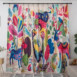 Curtain Cool Modern Minimalist Cute Cartoon Style Colorful Zoo Children Curtains For Living Dining Room Bedroom.