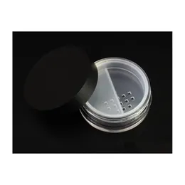 Packing Bottles Loose Powder Jar With Sifter Contain 20G Face Foundation Minerals Black Lid Plastic Container Sn2752 Drop Delivery O Dhvgi
