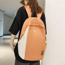 Mochila Coreana Contraste de color Empalme Estudiante universitario Moda Escuela secundaria Junior