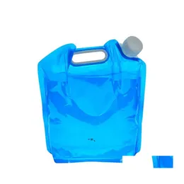 BBQ Tools Akcesoria 5L 10L PE Water Bag w pojemnik przenośne składanie przechowywania do piknikowej kamery wędrowania przeżycie nawodnienie RRE11509 Drop otvoe