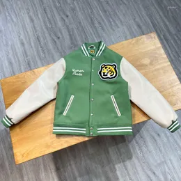 Kurtki męskie Made Varsity Human Baseball Jacket Men Ubranie Kobiety Bombowce Bombowce Winter Harajuku Japońskie Racerwear Snowboar