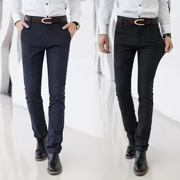 Pantaloni da uomo 2023 Primavera e Autunno Stile Classico da Uomo Casual Business Moda Nero Blu Elastico Regular Fit Marca Tr