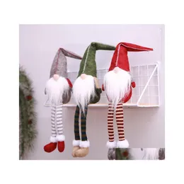 Juldekorationer gnome ansiktsl￶sa dockor handgjorda plysch jultomten claus pendelle f￶nster 3 stilar sn3438 droppleverans hem tr￤dg￥rd festi dhfyl