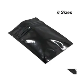 Bolsas de embalagem preto com papel alum￭nio com z￭per de alum￭nio preto pacote de armazenamento de alimentos mylar tatele selo de caf￩ em p￳ bolsa de bolsa 449 n2 gota del otroi