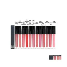 Lip Gloss Metal Liquid Matte Rossetto Liuqid Rossetti Rouge A Levre 12 colori Nutriente Idratante Naturale Cosmetici all'ingrosso Labbra Dhtdy