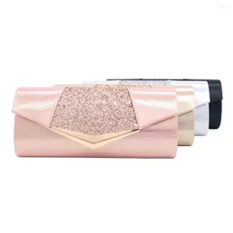 Kvällspåsar Crystal Sequin Clutch for Women 2023 Party Wedding Clutches Purse Female Pink Pochette Mariage Sac Femme