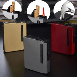 Gift Wrap Multifunction Unisex Classic With Inflatable Lighter Double Pushtype Out Cigaree For 12 Pcs Metal Case
