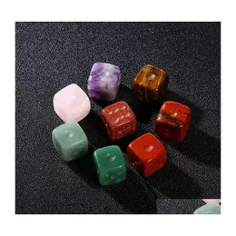 Stone Natural Crystal 15mm DICE ORNAMENTS KVARTZ HEALING Crystals Energy Reiki Gem Craft Handbitar vardagsrum DECORATION DROP DEL DHTNF