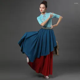 Stage Wear High Quality 2023 Square Dance Clothes Sleeves National Chinese Style Tibetan Performance Costume Female Adult 12651