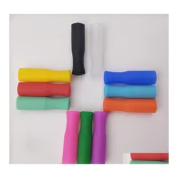 Drinking Straws Reusable Sile St Stips For 6Mm Stainless Steel Sts 11 Colors Stock Food Grade Tips Wholesale Drop Delivery Home Gard Dhecw