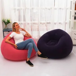Pillow Lazy Inflatable Sofa Chairs Thickened PVC Lounger Seat Tatami Bean Bag Sofas For Living Room Leisure Furniture