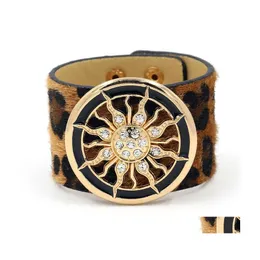 Шармовые браслеты модные ювелирные украшения круга леопардового зернового конного шарика
