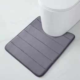 Tapetes de banheiro em forma de U OLANLY O olanly U Banheiro macio absorvente de espuma de espuma de espuma de piso