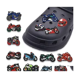 Parti di scarpe Accessori Pvc Moto Charm Fibbia per Croc Charms Clog Pins Drop Delivery Shoes Dhhmc