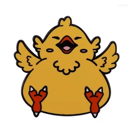 Brooches Fat Chocobo Hard Enamel Pin Final Fantasy Brooch Game Mascot Yellow Bird Badge Gamer Accessory