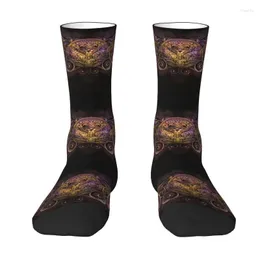 Men's Socks Triple Moon Midnight Shimmer Dress Men Women Warm Fashion Pagan Wiccan Crew