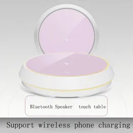 Lampade da tavolo Lampada ricaricabile Altoparlante Bluetooth Scrivania a induzione con caricabatterie wireless