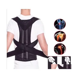 Kroppshus st￶der h￥llningskorrigering Back Brace ClaVicle Support Stop Slouching and Hunching Justerable Trainer Unisex Drop Deli Dhbut