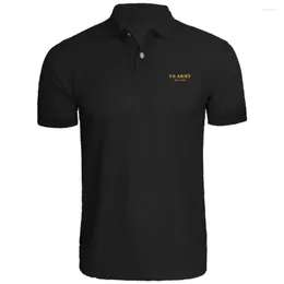 Men's Polos Mens US Army Est 1775 Design Embroidered Polo Shirts