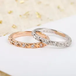 Pierścienie klastra marka czysta 925 srebrna biżuteria luksusowa najwyższej jakości diament shinny zaręczyny para ślubna miłośnik panny młodej Design