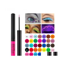 Eyeliner handaiyan 34 f￤rg flytande penna matt finish snabb torr l￥nglastande UV fluorescerande utm￤rkt pigmentering h￥llbarhet makeup ￶ga dhyti