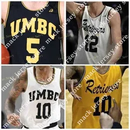 Basket Nik1 NCAA UMBC Retrievers Basketball Jersey 21 Sam Schwietz 22 Ricky Council II 23 Max Curran 30 Daniel Akin 33 Arkel Lamar