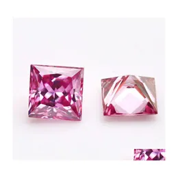 기타 실제 0.53ct 핑크 컬러 VVS1 공주 Moissanite Loose Stones DIY 보석 제조 DHZSG를위한 우수한 컷 보석 패스 다이아몬드 테스트