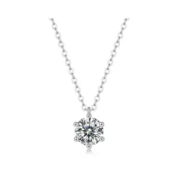 Su38 6xy2 Pendant Necklaces Trendy 925 Sterling Sier 1ct d Color Vvs1 Moissanite Necklace for Women Jewelry Diamond Test Pass Charm Drop Deliv Dhh