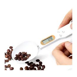 Measuring Tools 500G Kitchen Spoon Scale Lcd Display Digital Electronic Weight Gram Food Scales Precise Cooking Baking Accessories D Dhqk6