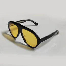 Óculos de sol piloto amarelo preto para homens homens tons homens sunnies sun copos gafas de sol uv400 óculos com caixa