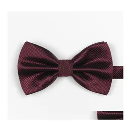 Bow Ties Solid Color Fashion Groom Men Plaid Blaid Butterfly Wedding Business Suit TIB