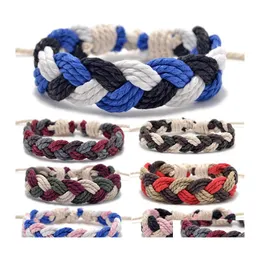 Bracelets de charme Bracelete artesanal ￩tnico Summer Summer Beach String String Cotton Cotor