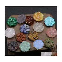Kamień 20 mm rzeźbione kwiaty luźne koraliki naturalny kwarc róży turkus nagi kamienie majsterkowicz biżuteria