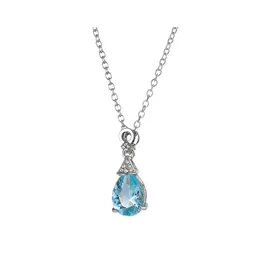 Pendant Necklaces High Quality Luckyshine 5 Pcs/Lot Topsales Swiss Bluetopaz Gemstone 925 Sterling Sier Weddings Jewelry Drop Delive Dhrtp