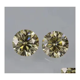 Andere echte 0,53,5 ct hellgelbe Farbe Vvs1 Rundschliff-Moissanit-Losesteine bestehen den Diamanttest mit Gra für die Herstellung von DIY-Schmuck Drop Dhkmp
