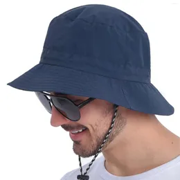 Berets feicui unisex letni na zewnątrz czapka wiadra dla mężczyzn Szybka sucha opakowanie boonie UV ochrona słońca Słoneczne Fashing Camping Hats