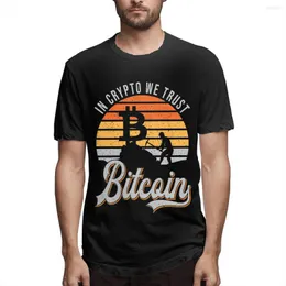 Men's T Shirts Sunset IN CRYPTO WE TRUST (6) Hipster Tees Short Sleeve Round Neck T-Shirt Pure Cotton Birthday Gift Clothing