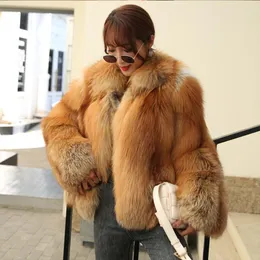 Femmes fourrure 2023 haute qualité dames luxe pleine peau chaud veste naturel réel argent rouge manteau femmes hiver épaississement pardessus