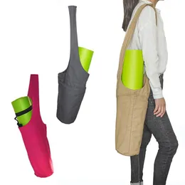 Outdoor Bags Canvas Men Women Yoga Mats Shoulder Bag Backpack Fitness Gym Sport Pilates Carrier Messenger Adjustable Belt Borse