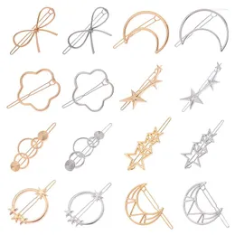Hårsmycken Misananryne Fashion Metal Geometric Hairbands Moon Star Round Hair Clips Hairgrips Accessories Tool Styling 2023
