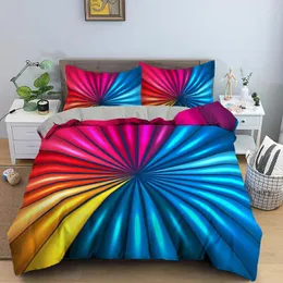 Bedding Sets Cover Set For Kids Adults Fractal Art Comforter Abstract Artwork Luxury Quilt Swirl Duvet