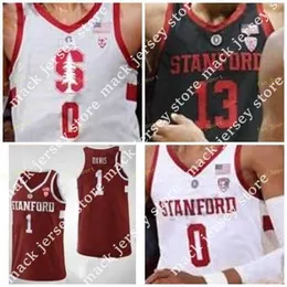 Basketbol Nik1 NCAA Stanford Kardinal Basketbol Forması 11 Jaiden Delaire 12 Keenan Fitzmorris 13 Oscar Da Silva 14 Marcus Sheffield Custom