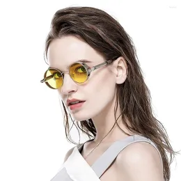 Óculos de sol Metal Steam Punk Style Glasses Moda Men retro redonda Mulheres Gafas de Sol Para Hombre Eyewear