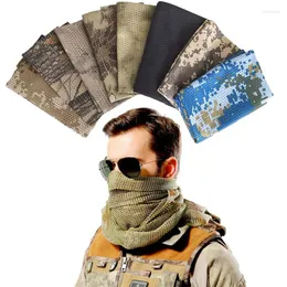 Bandanas kamouflage netting Tactical Mesh Net Camo Scarf For WarGame Sports Hunting Shooting Wild Pography Sniper Scarves