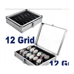 Schmuckschatullen Großhandel Usef 6/12 Gitter Slots Uhren Aluminiumlegierung Display Aufbewahrungsbox Case95 Q2 Drop Lieferung Verpackung Dhght