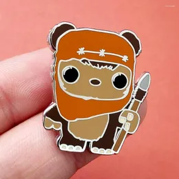 Бруши мультфильм аниме ewok wicket эмалевые булавки металлические значки лацка