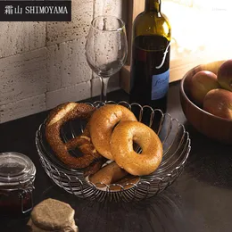 Płytki Shimoyama Art Fruit koszyk stalowy stal nierdzewna dekoracje domowe kontener nordycki kuchenny chleb stolik do przechowywania miska drenażowa